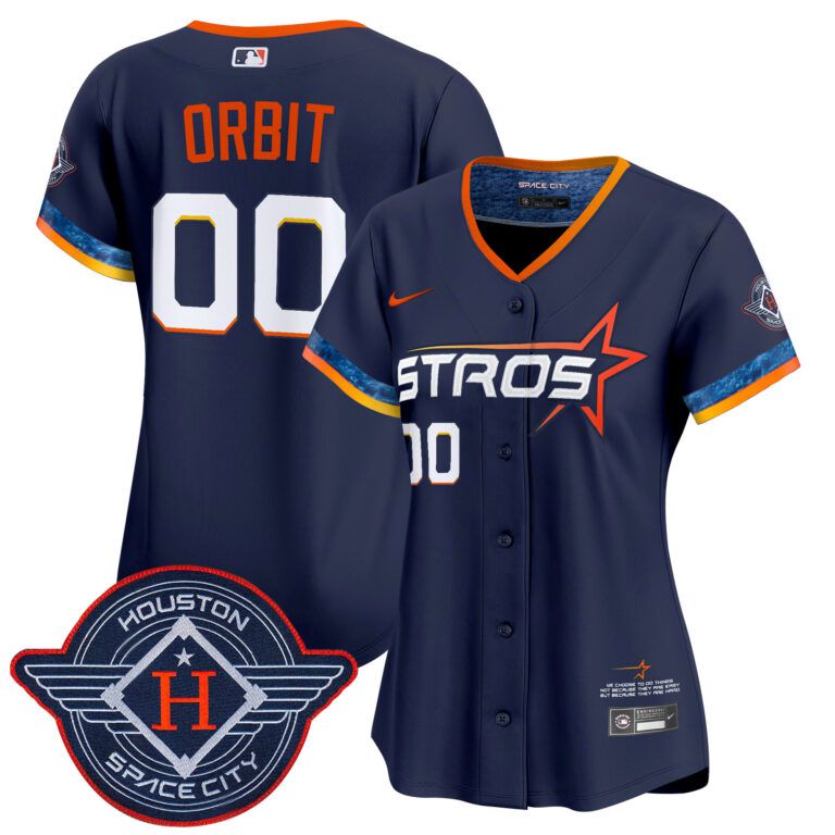 Women Houston Astros Custom blue 2025 City Connect Vapor Limited Stitched Jersey